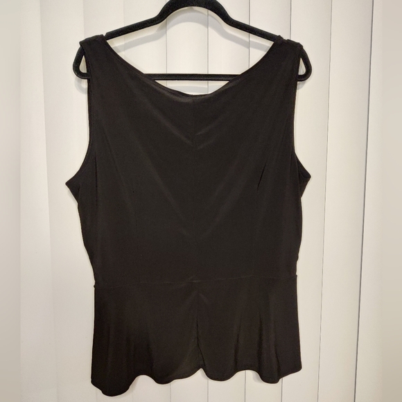Perceptions Black tank top with lace stripe waist size 18 - Picture 2 of 3